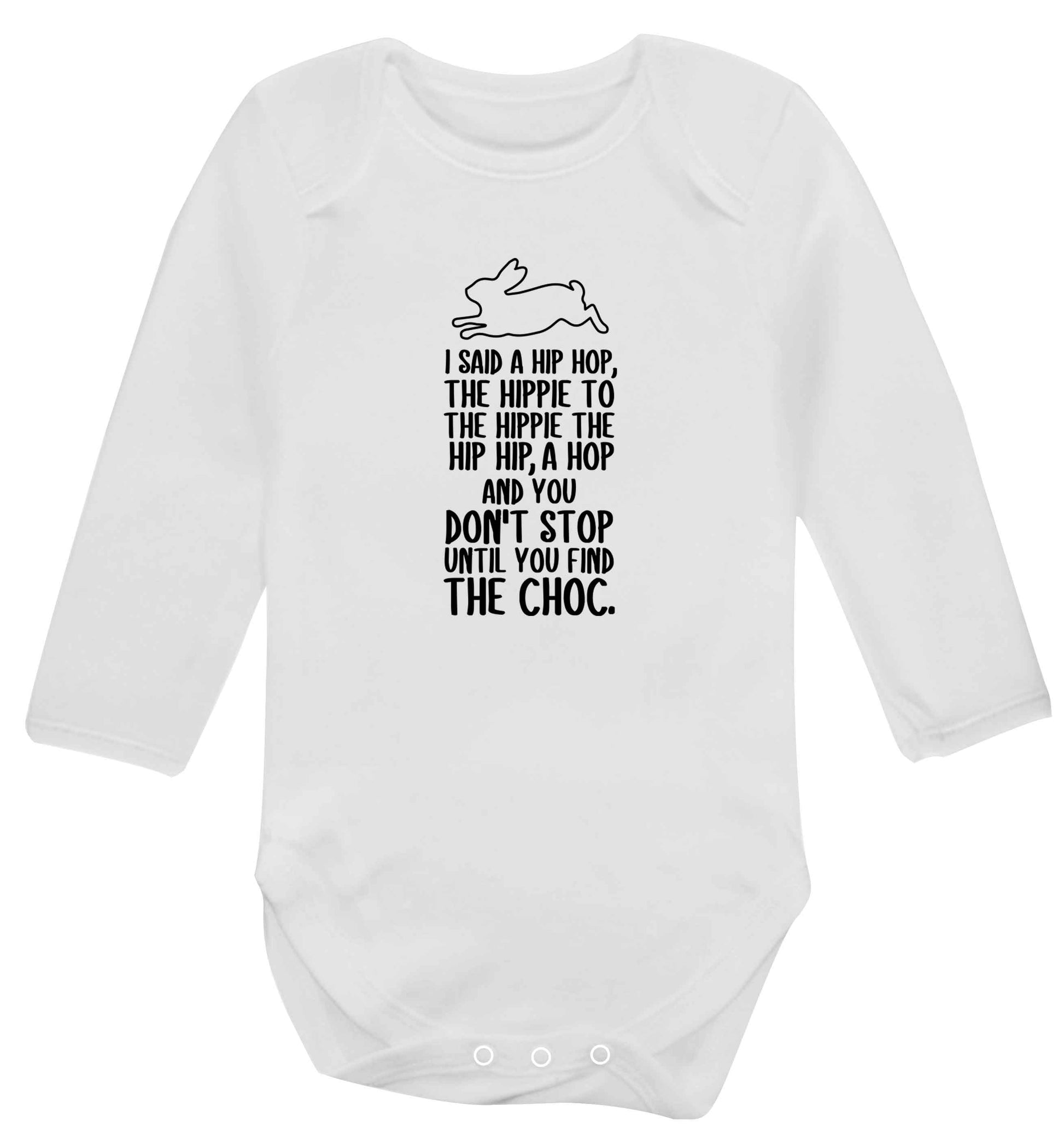 Don't stop until you find the choc baby vest long sleeved white 6-12 months