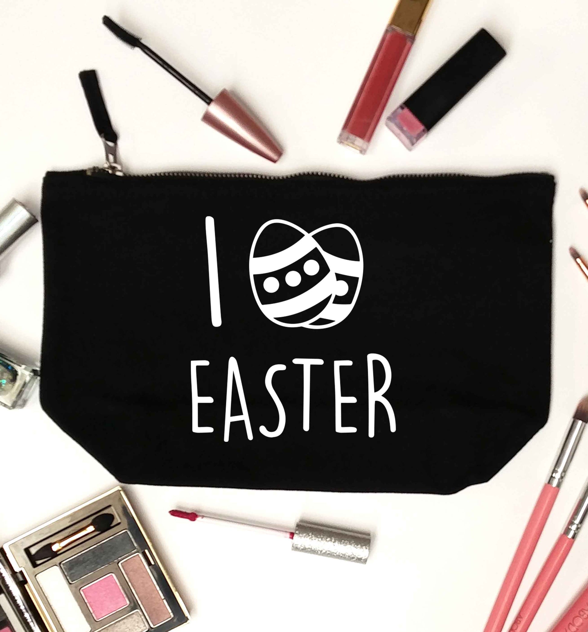 I love Easter black makeup bag