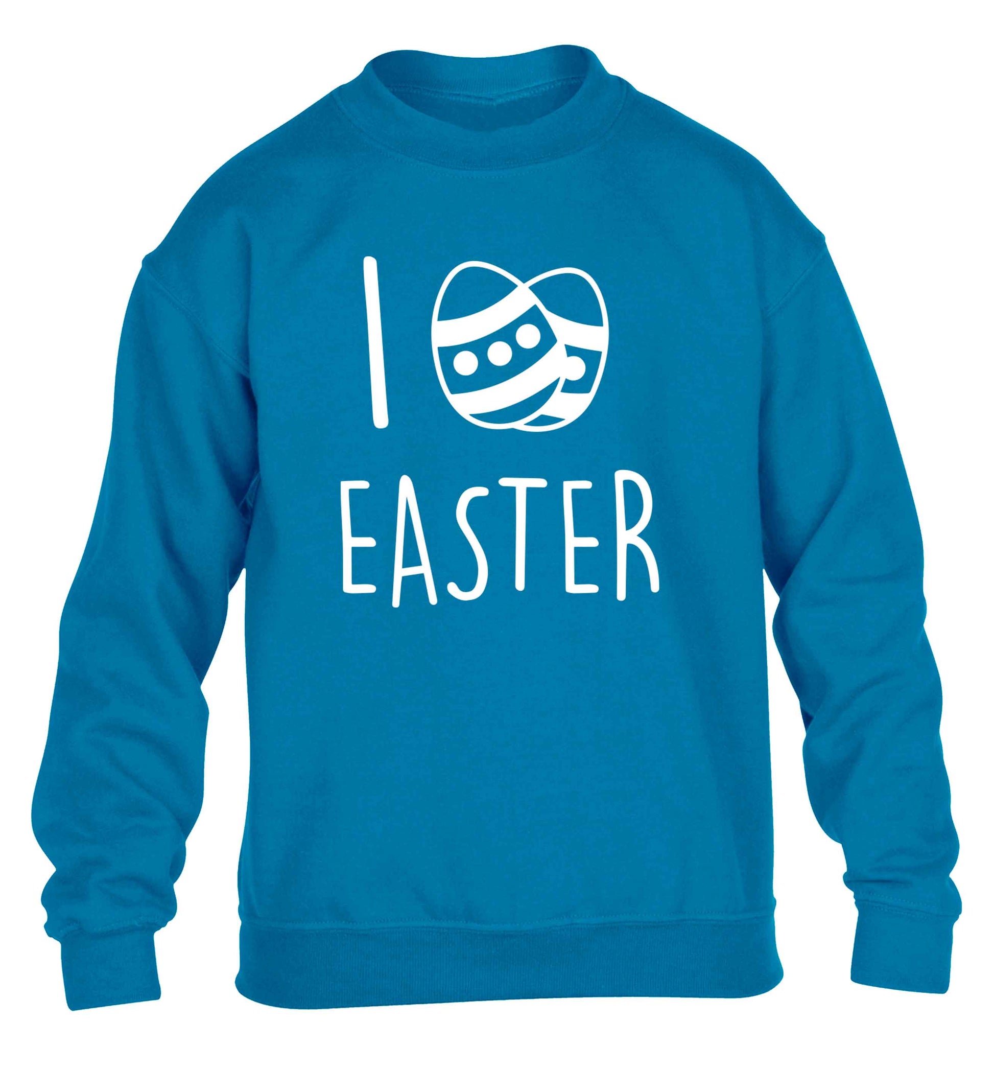 I love Easter children's blue sweater 12-13 Years