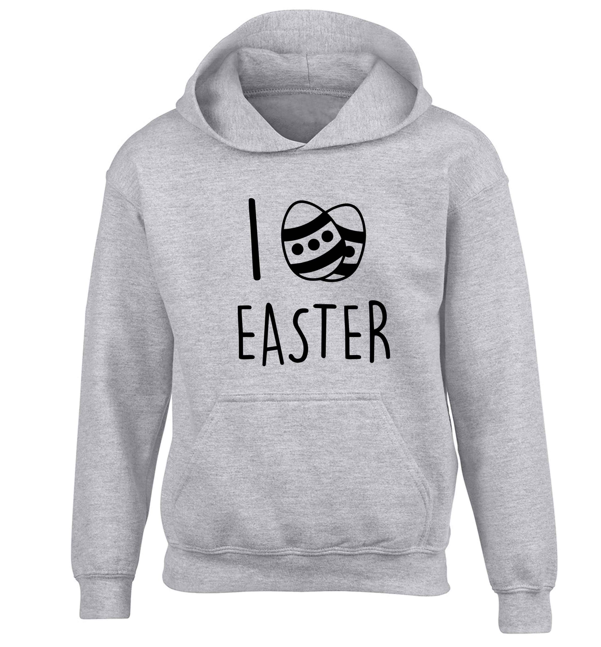 I love Easter children's grey hoodie 12-13 Years