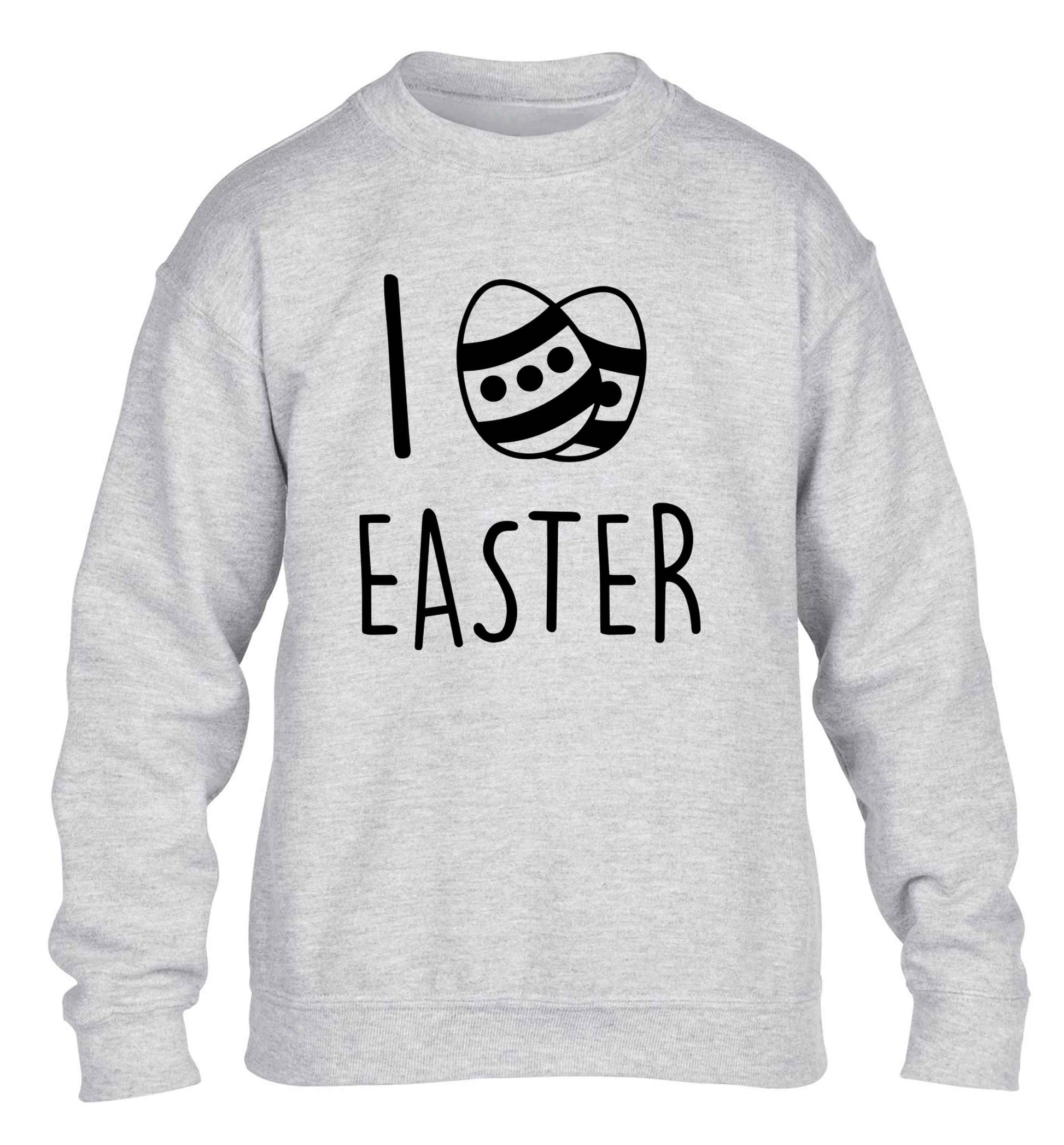 I love Easter children's grey sweater 12-13 Years