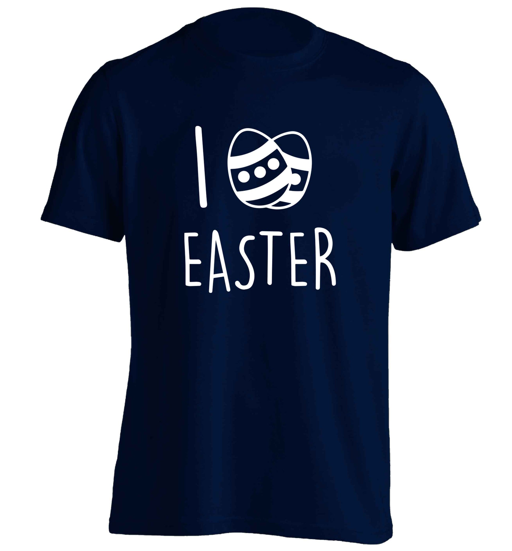 I love Easter adults unisex navy Tshirt 2XL