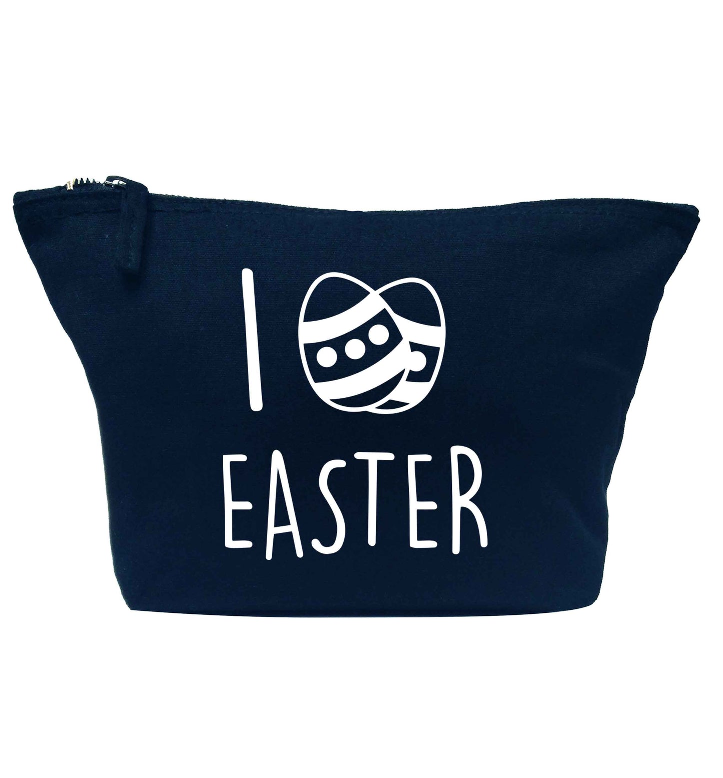 I love Easter navy makeup bag