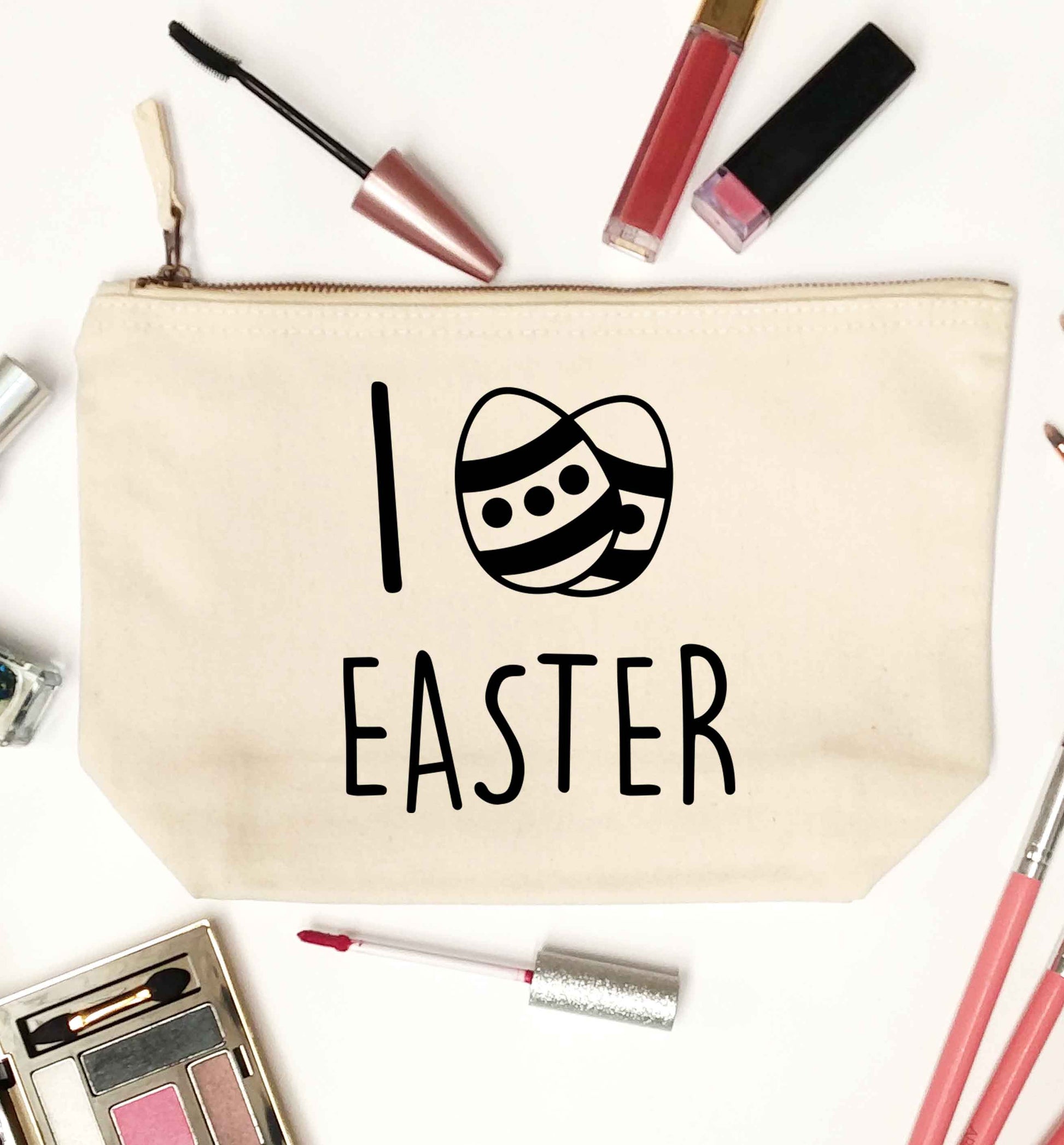 I love Easter natural makeup bag