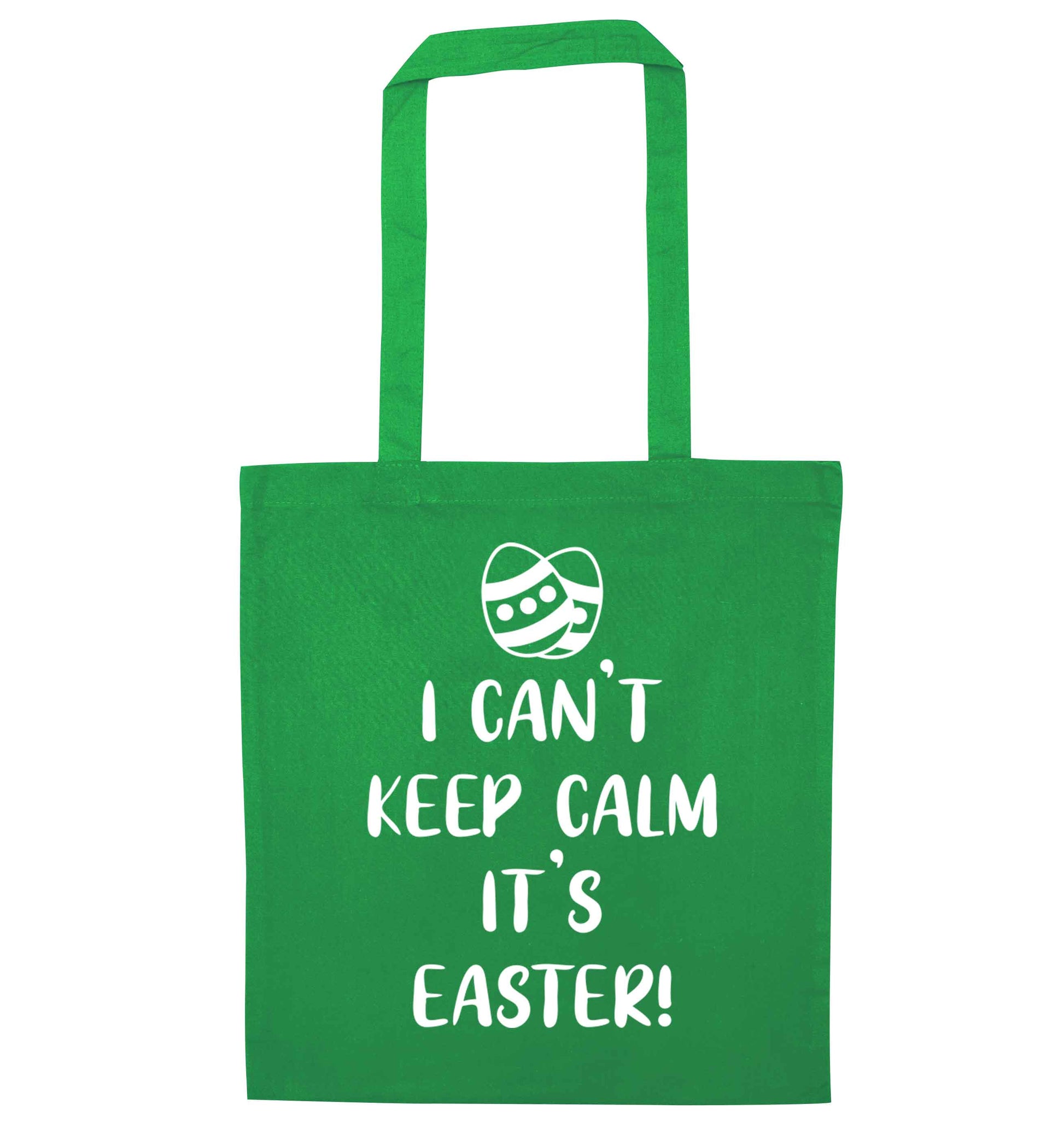 I can't keep calm it's Easter green tote bag