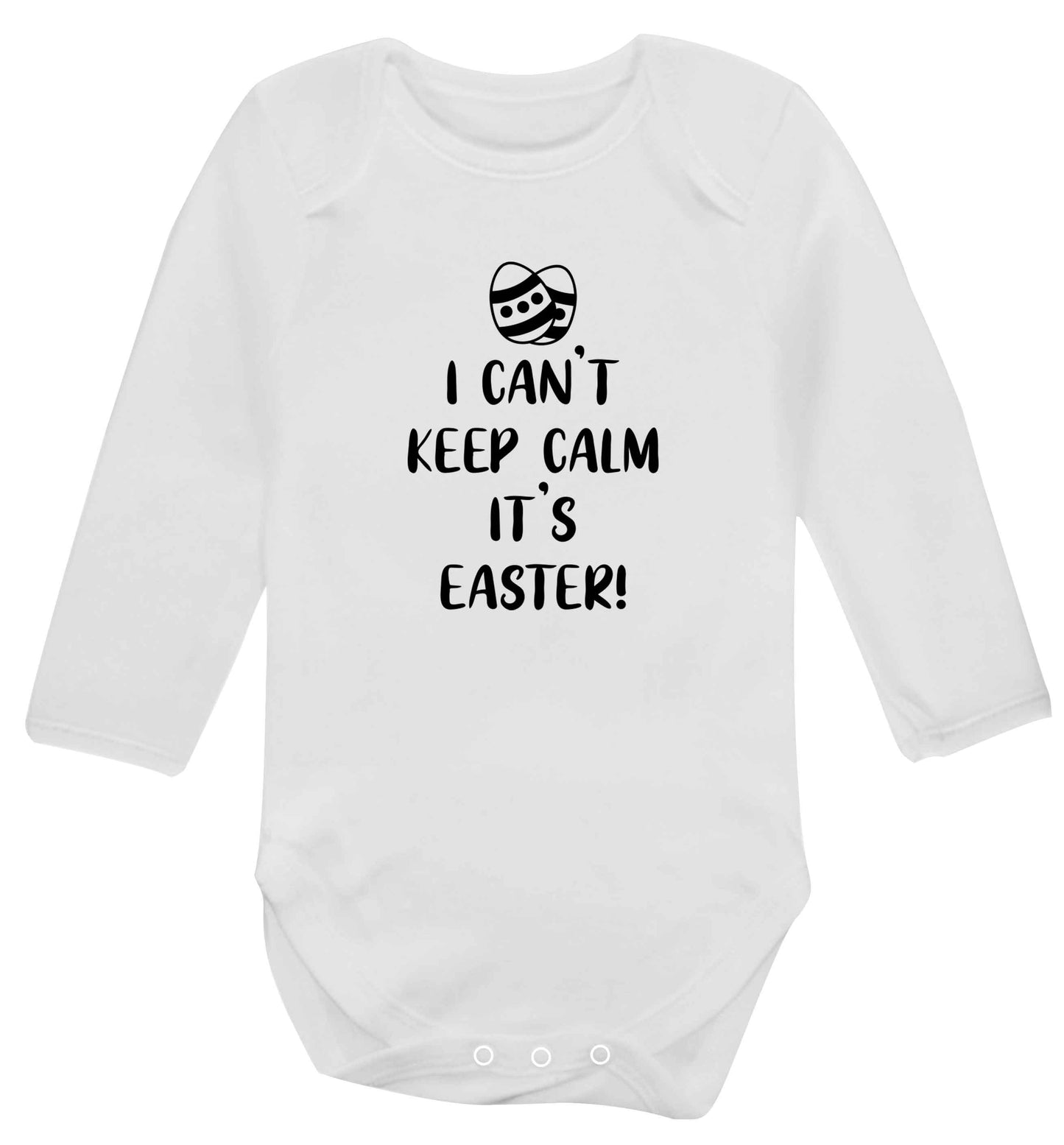 I can't keep calm it's Easter baby vest long sleeved white 6-12 months