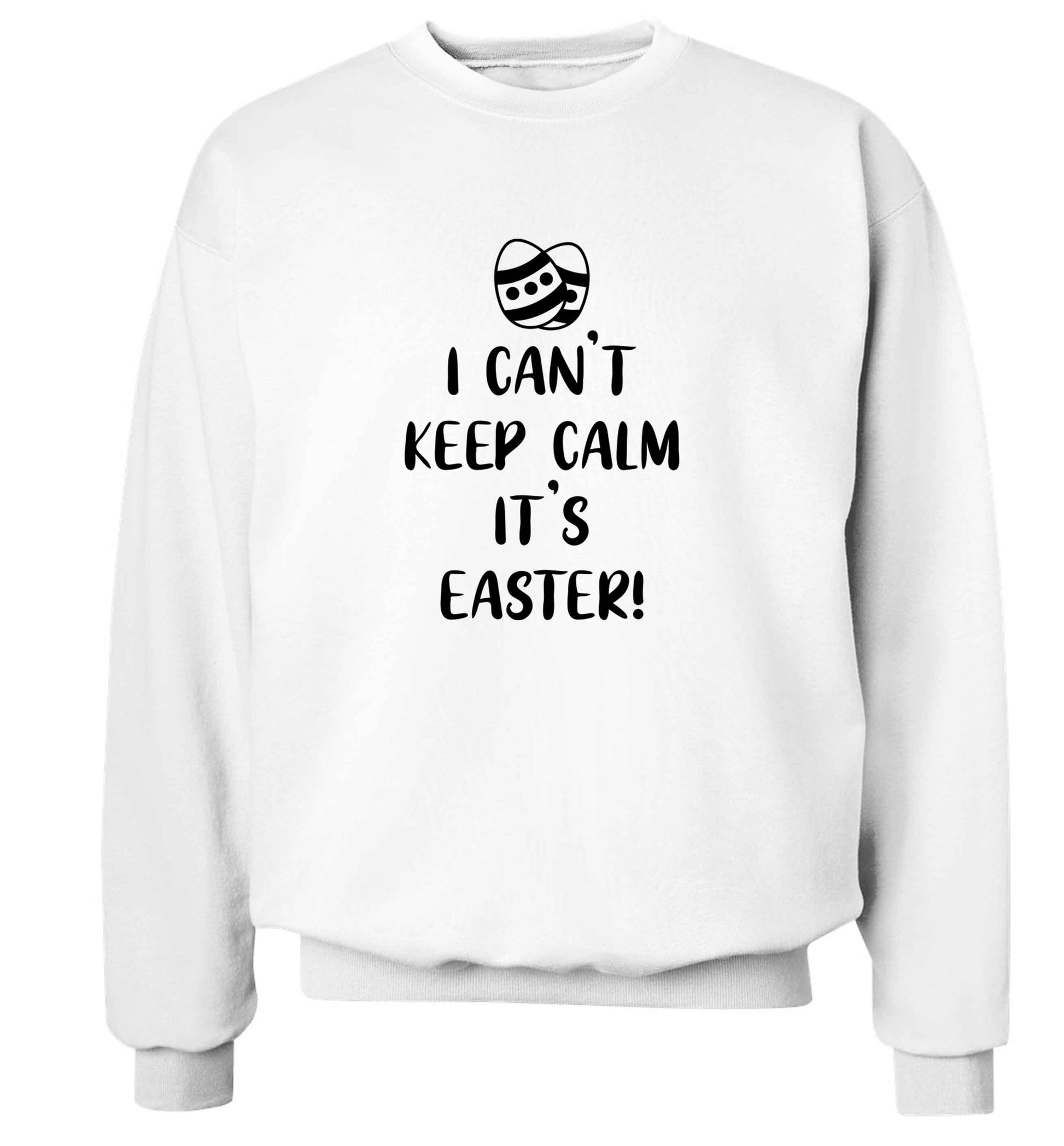 I can't keep calm it's Easter adult's unisex white sweater 2XL