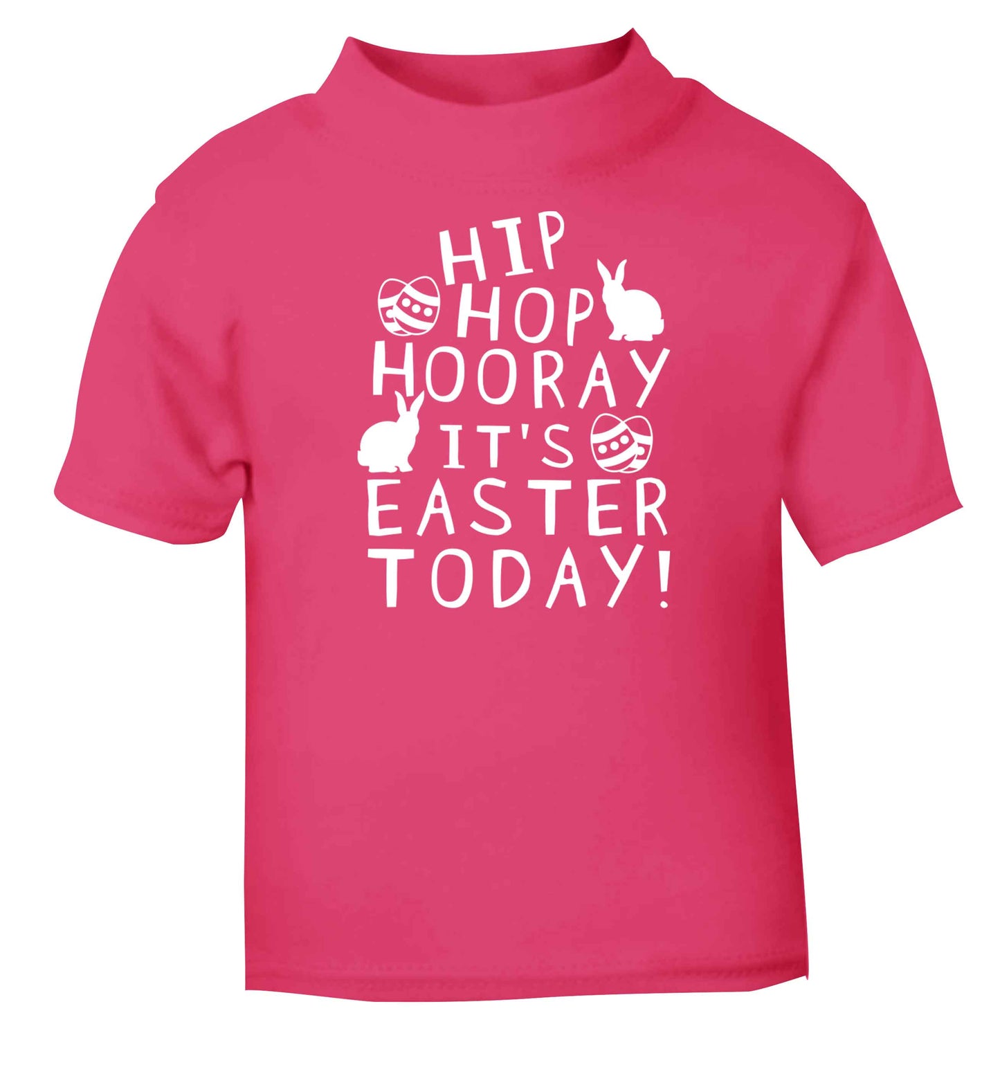 Hip hip hooray it's Easter today! pink baby toddler Tshirt 2 Years