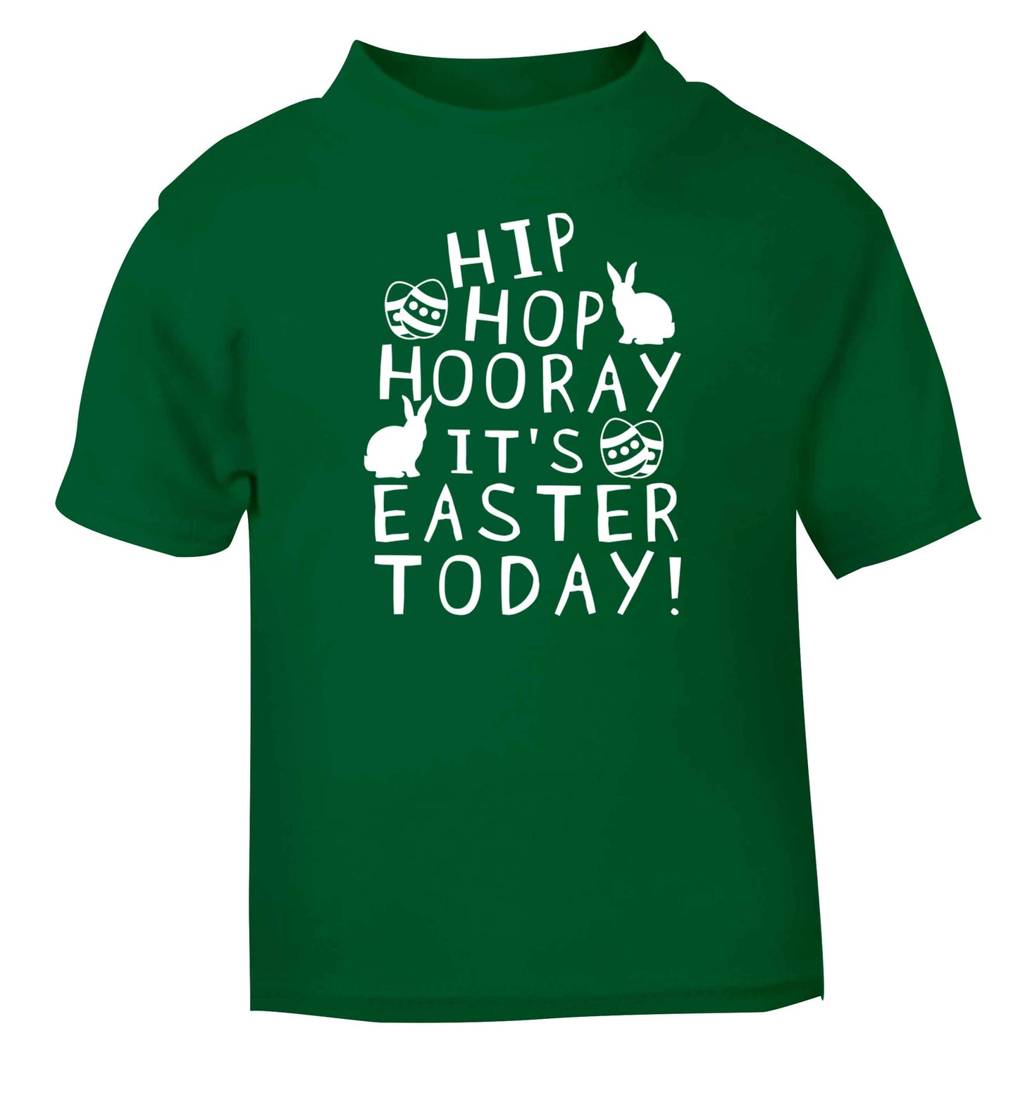 Hip hip hooray it's Easter today! green baby toddler Tshirt 2 Years