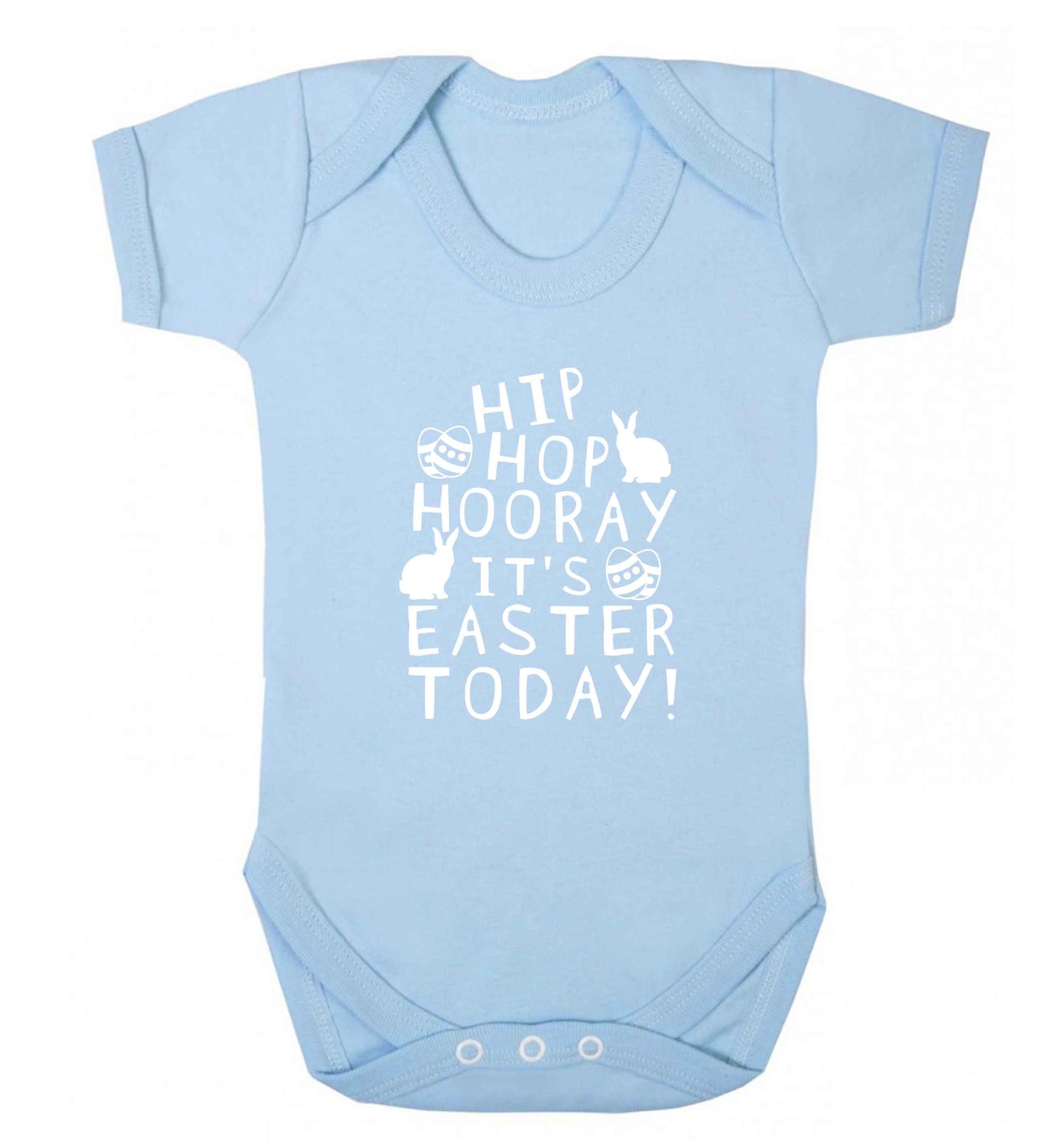 Hip hip hooray it's Easter today! baby vest pale blue 18-24 months