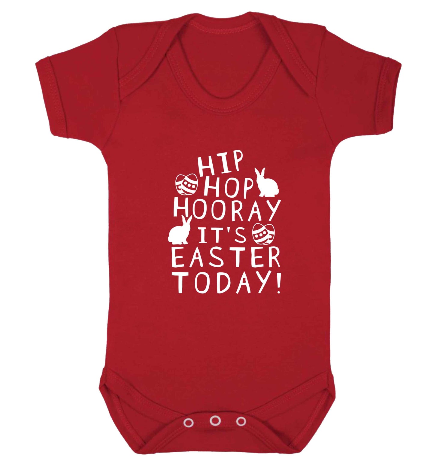 Hip hip hooray it's Easter today! baby vest red 18-24 months