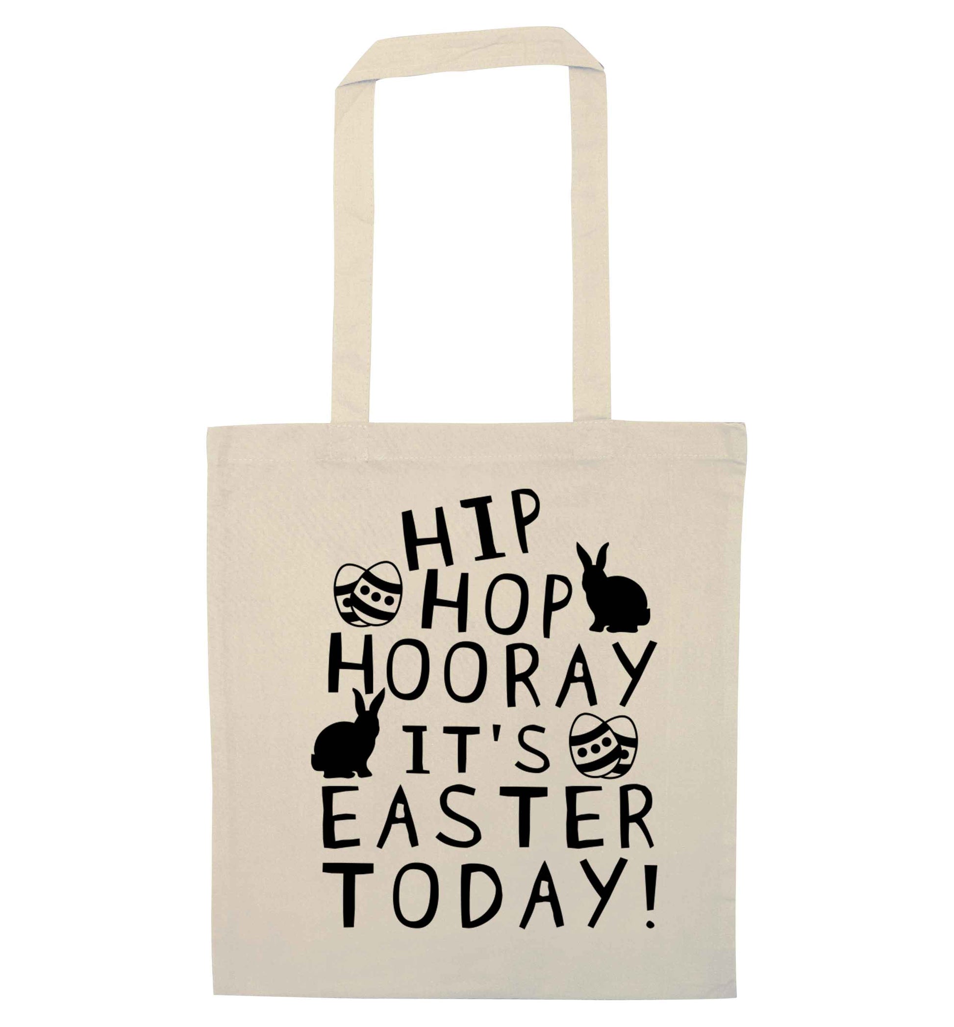 Hip hip hooray it's Easter today! natural tote bag