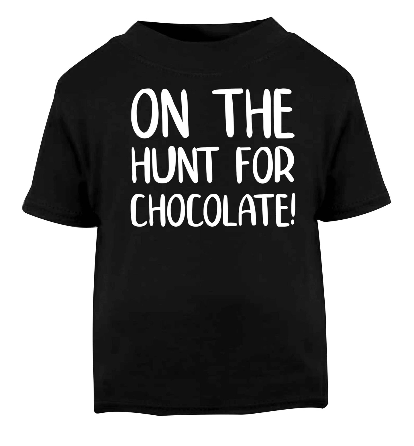 On the hunt for chocolate! Black baby toddler Tshirt 2 years