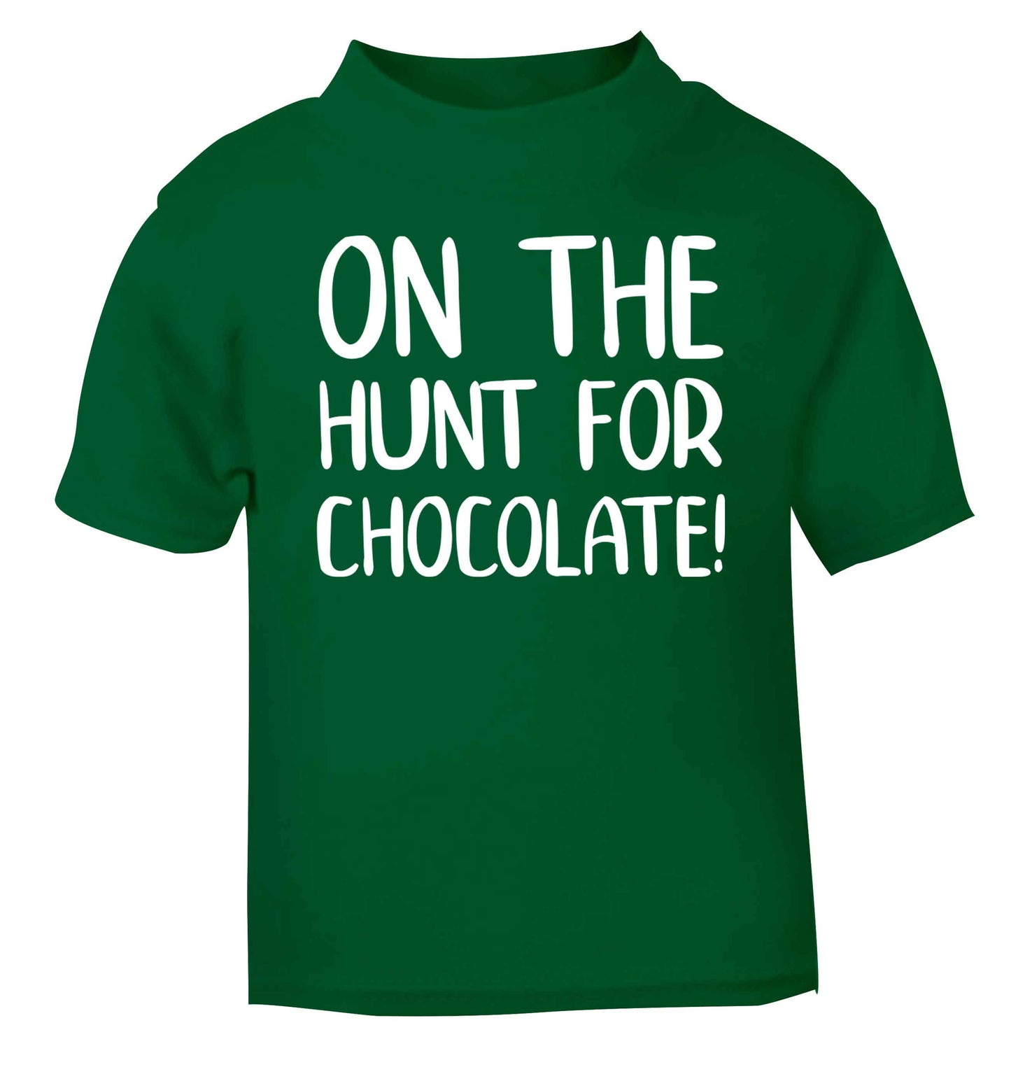 On the hunt for chocolate! green baby toddler Tshirt 2 Years