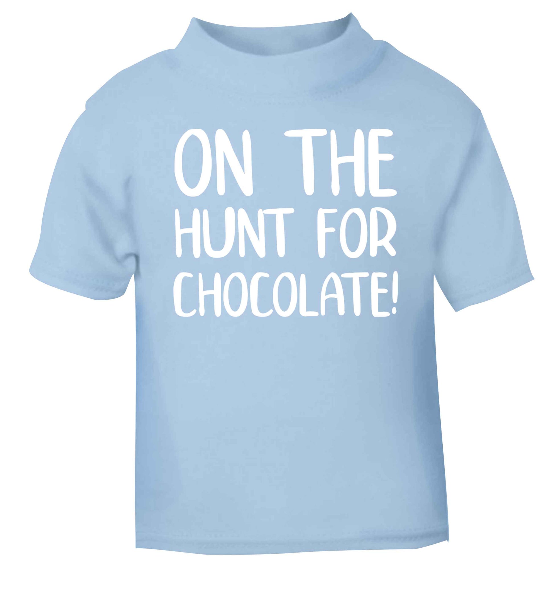 On the hunt for chocolate! light blue baby toddler Tshirt 2 Years