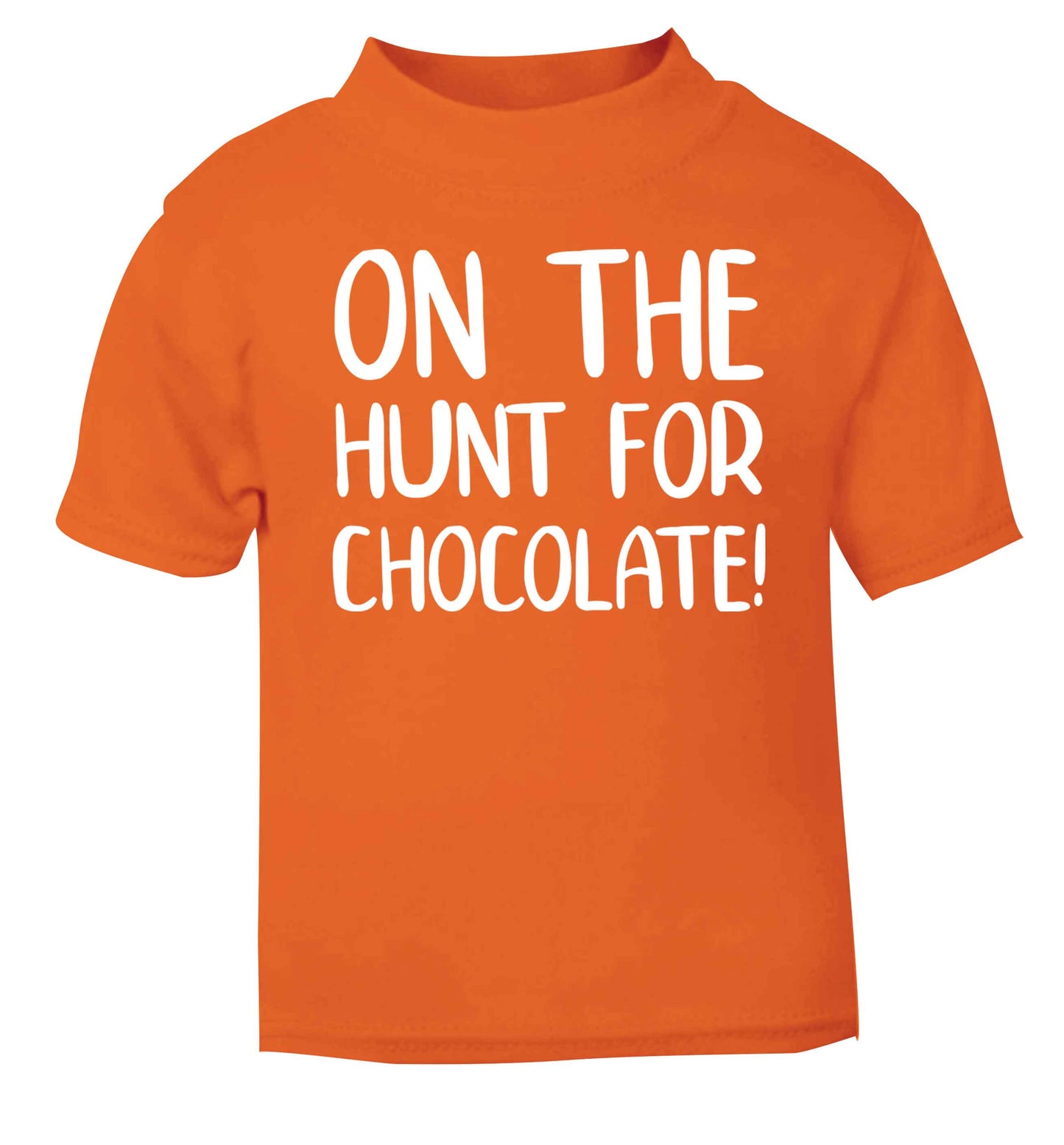 On the hunt for chocolate! orange baby toddler Tshirt 2 Years