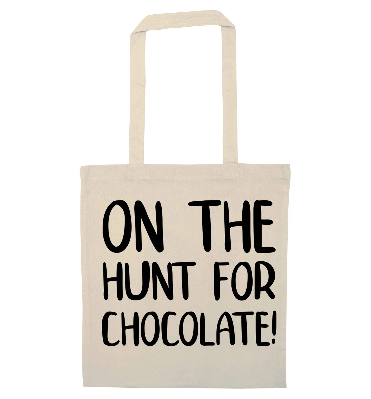 On the hunt for chocolate! natural tote bag