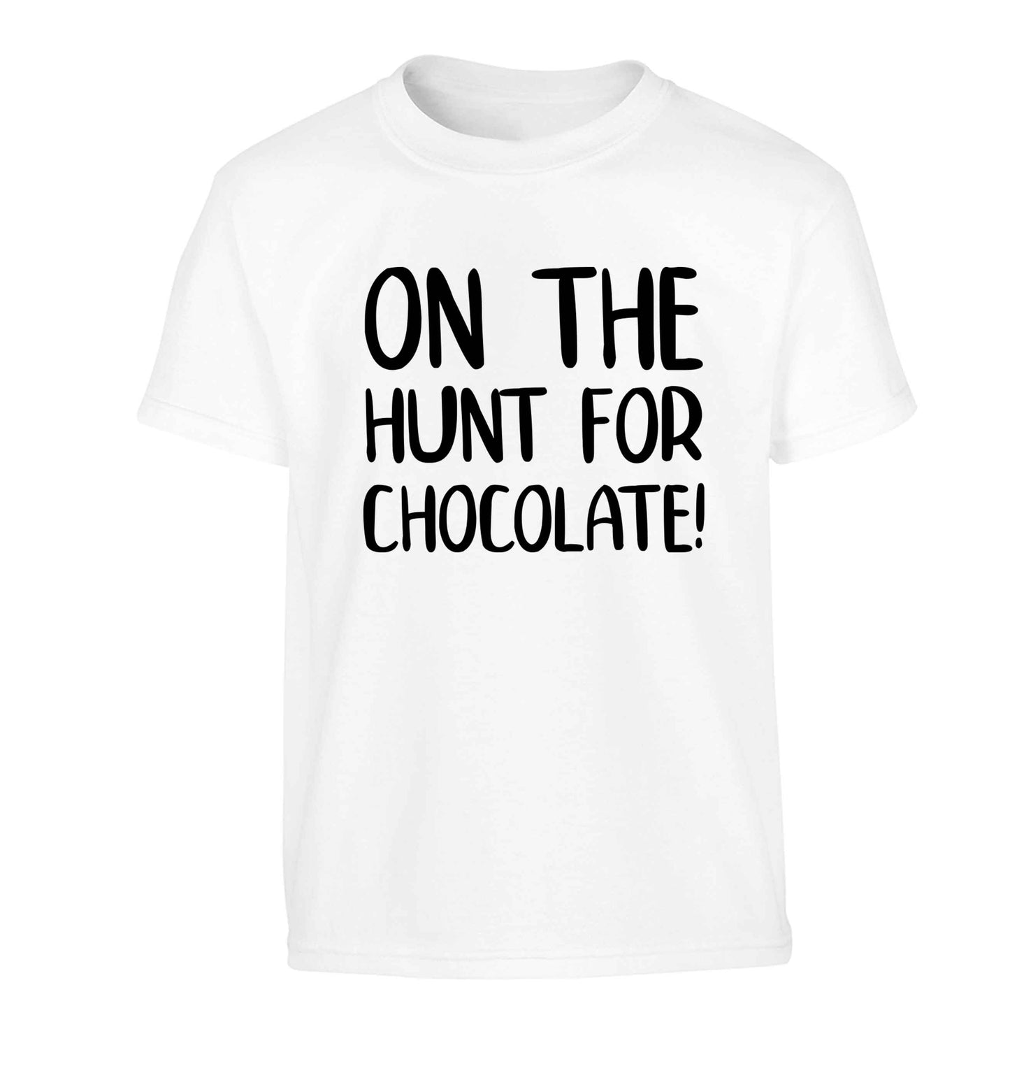 On the hunt for chocolate! Children's white Tshirt 12-13 Years