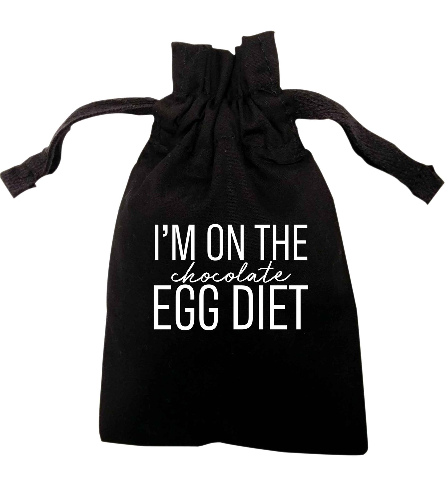 I'm on the chocolate egg diet | XS - L | Pouch / Drawstring bag / Sack | Organic Cotton | Bulk discounts available!