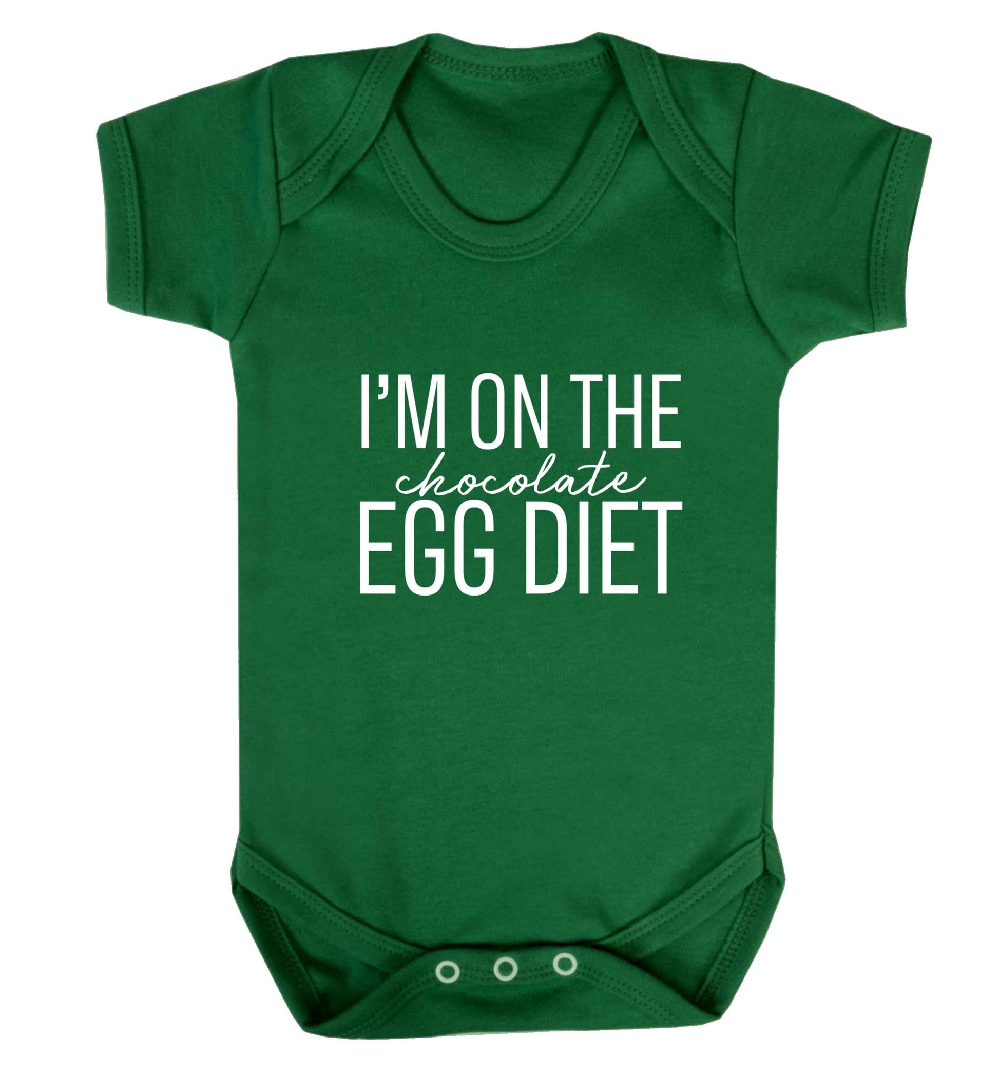 I'm on the chocolate egg diet baby vest green 18-24 months