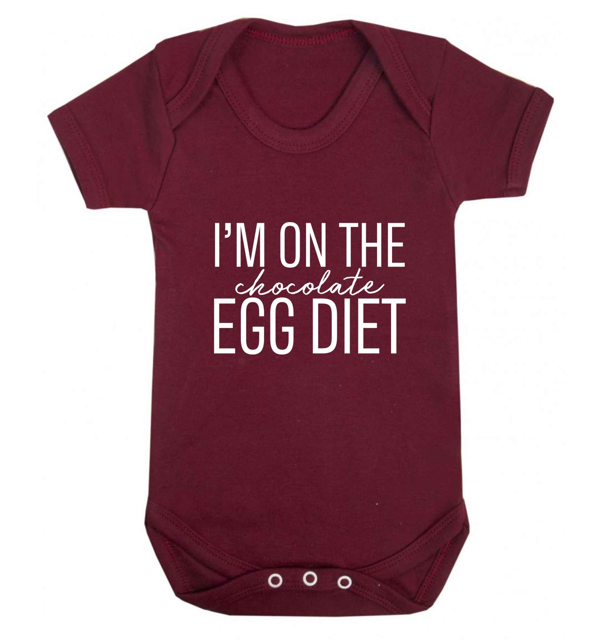 I'm on the chocolate egg diet baby vest maroon 18-24 months