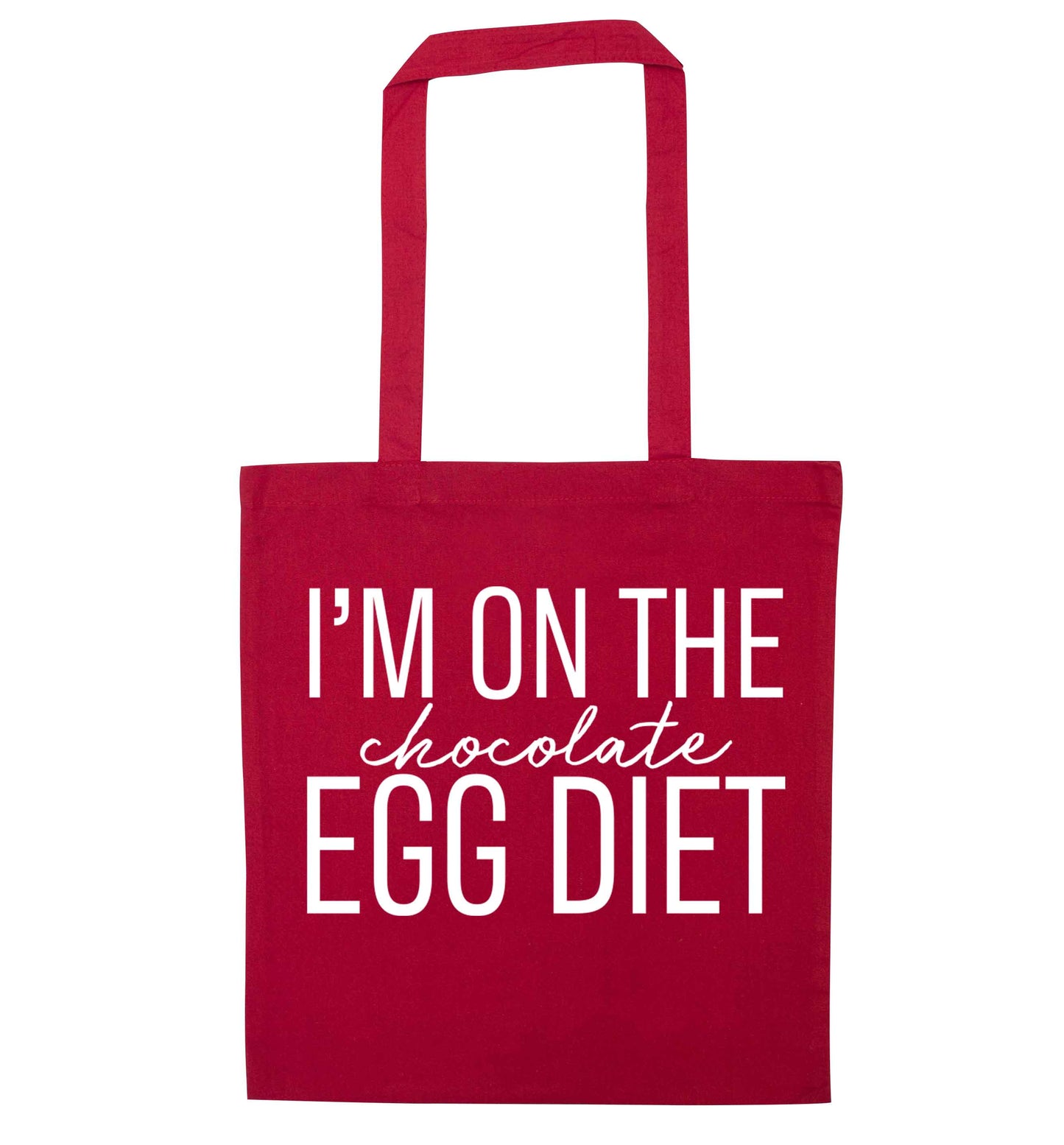 I'm on the chocolate egg diet red tote bag