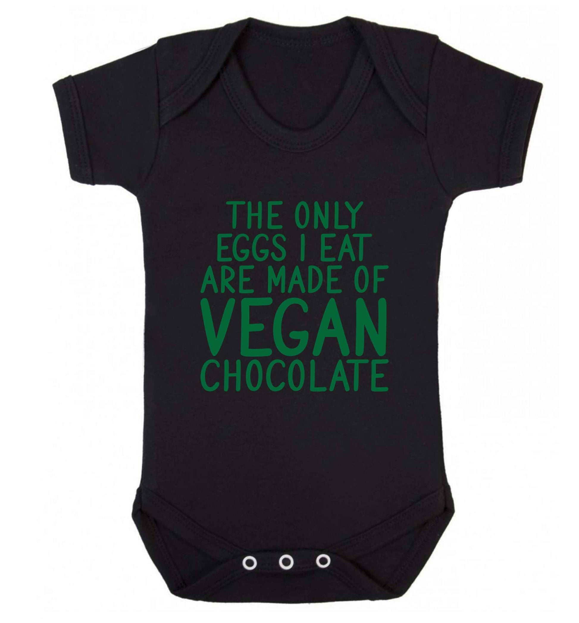 The only eggs I eat are made of vegan chocolate baby vest black 18-24 months