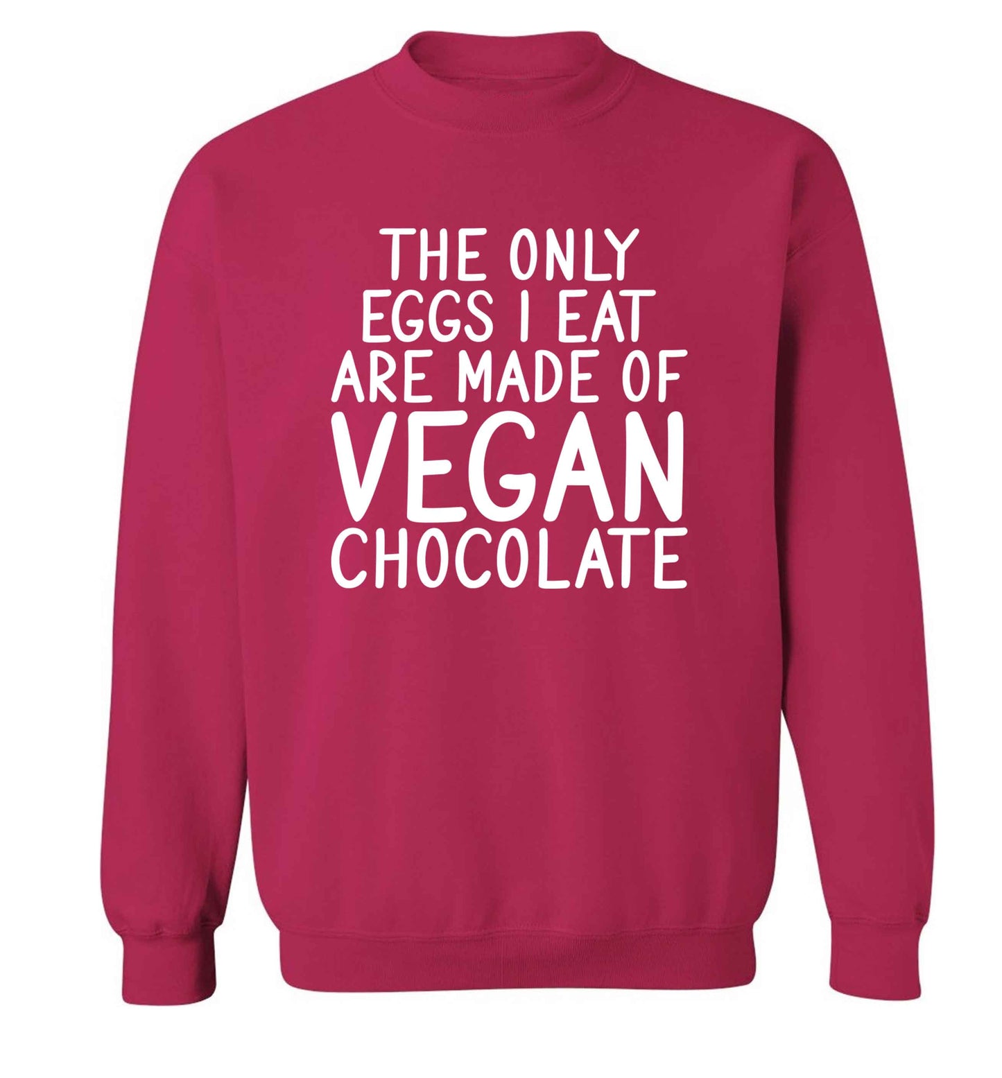 The only eggs I eat are made of vegan chocolate adult's unisex pink sweater 2XL