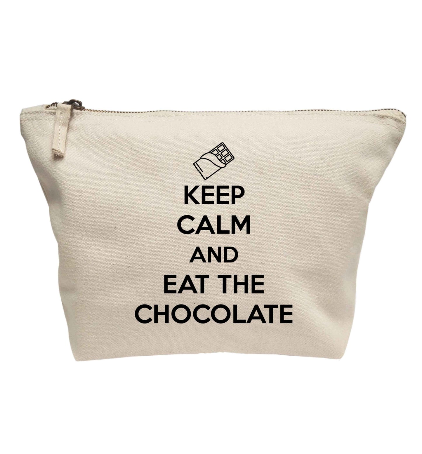 Keep calm and eat the chocolate | Makeup / wash bag