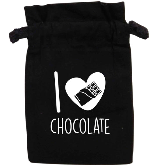 I love chocolate | XS - L | Pouch / Drawstring bag / Sack | Organic Cotton | Bulk discounts available!