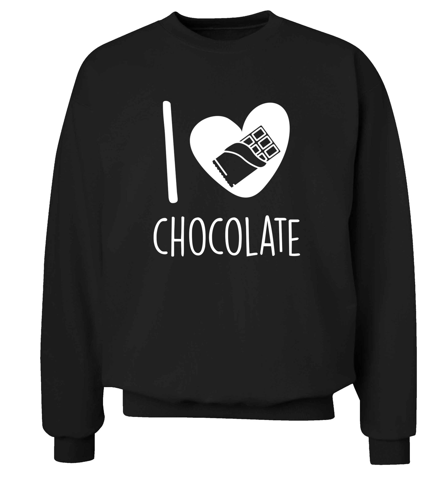 funny gift for a chocaholic! I love chocolate adult's unisex black sweater 2XL