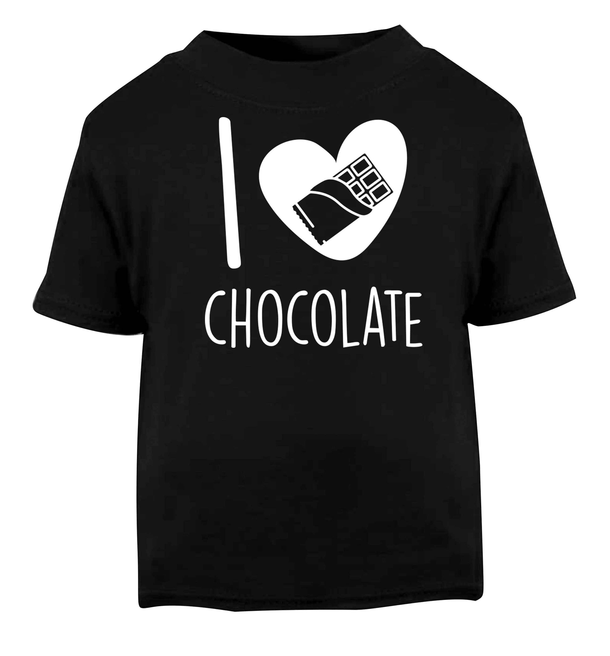 funny gift for a chocaholic! I love chocolate Black baby toddler Tshirt 2 years