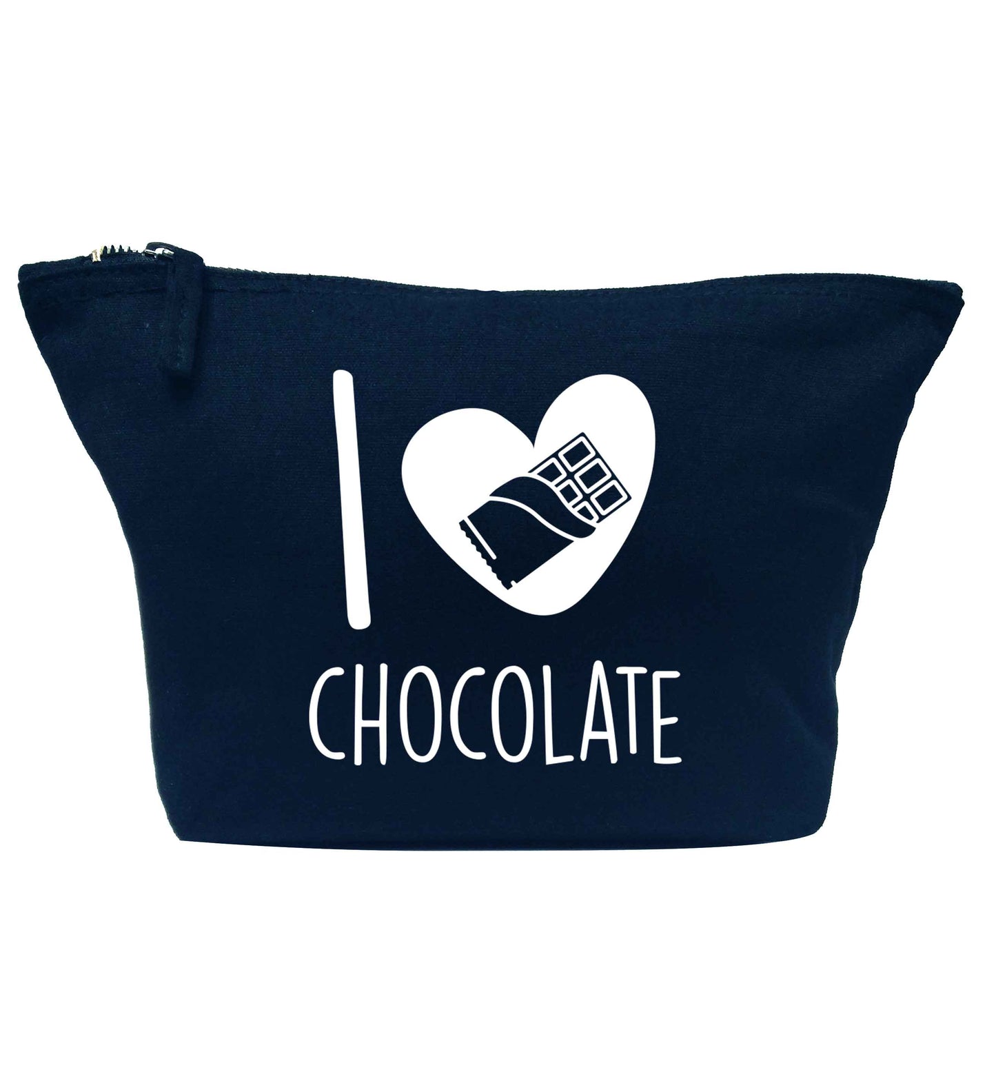 funny gift for a chocaholic! I love chocolate navy makeup bag