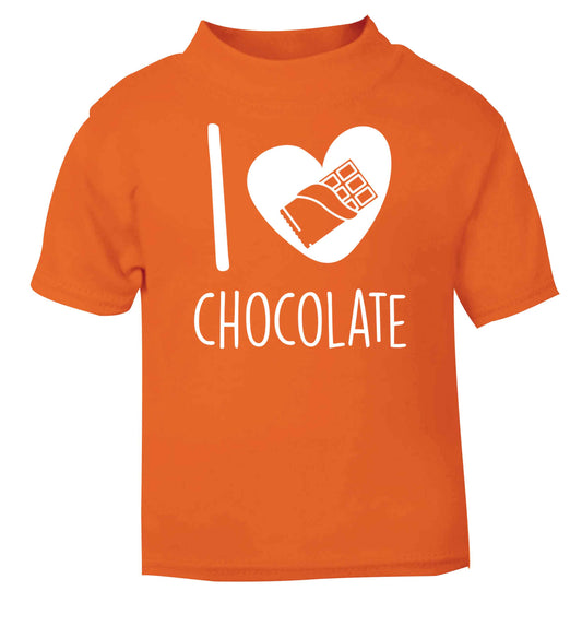 funny gift for a chocaholic! I love chocolate orange baby toddler Tshirt 2 Years
