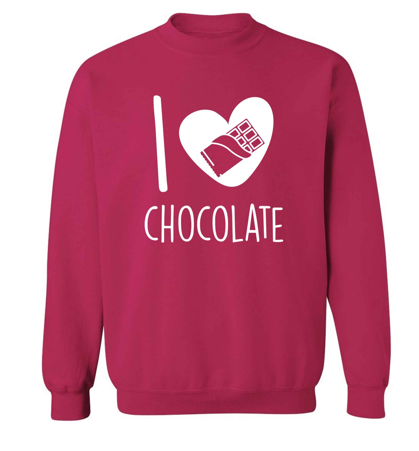 funny gift for a chocaholic! I love chocolate adult's unisex pink sweater 2XL