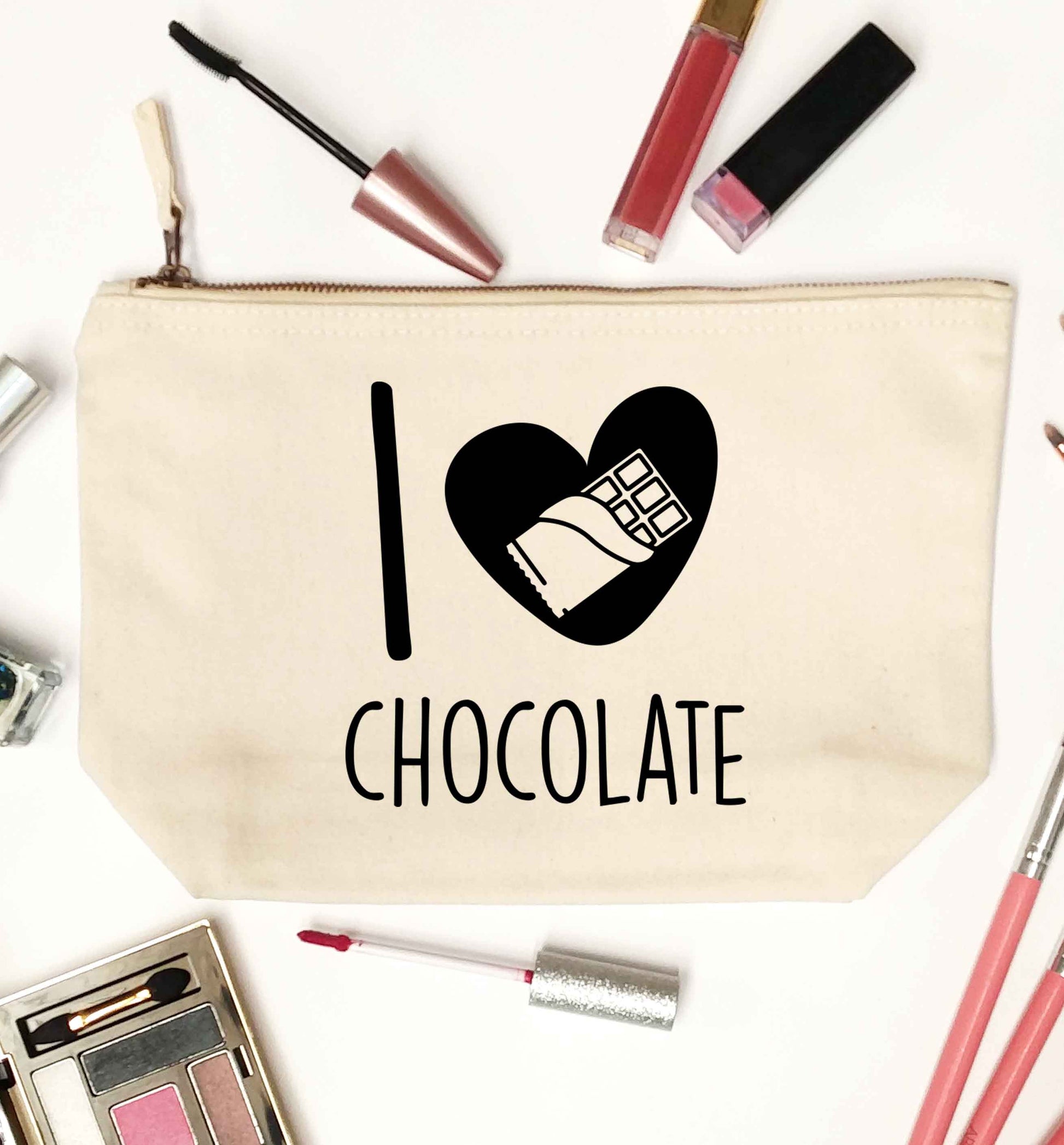 funny gift for a chocaholic! I love chocolate natural makeup bag