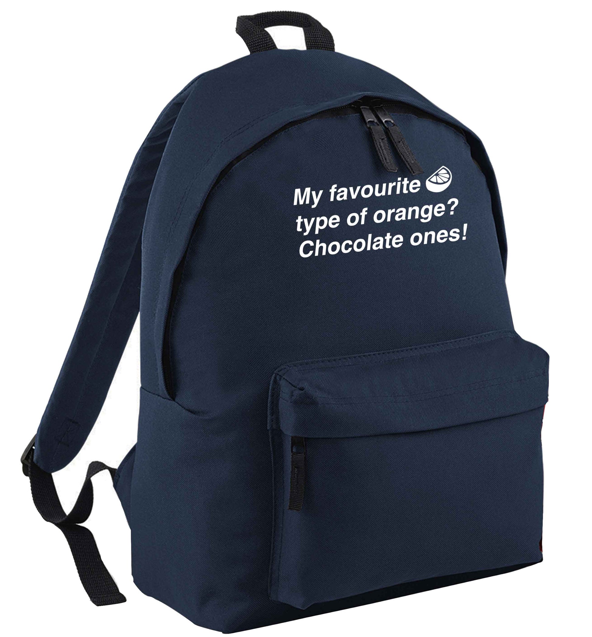 funny gift for a chocaholic! My favourite kind of oranges? Chocolate ones! | Children's backpack