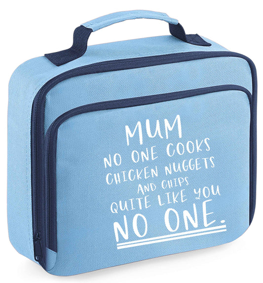 Any tex here insulated blue lunch bag cooler
