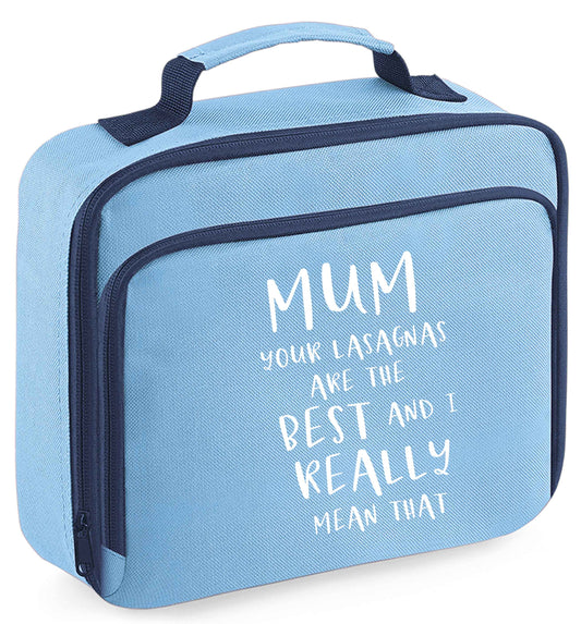 Any tex here insulated blue lunch bag cooler