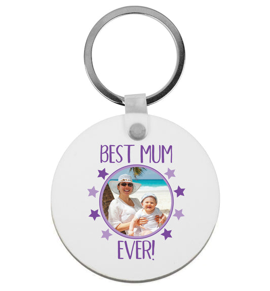 Personalised gift for mother's day use your own photo! Best mum ever! | Keyring