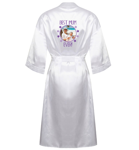 Personalised gift for mother's day use your own photo! Best mum ever! XL/XXL white ladies dressing gown size 16/18