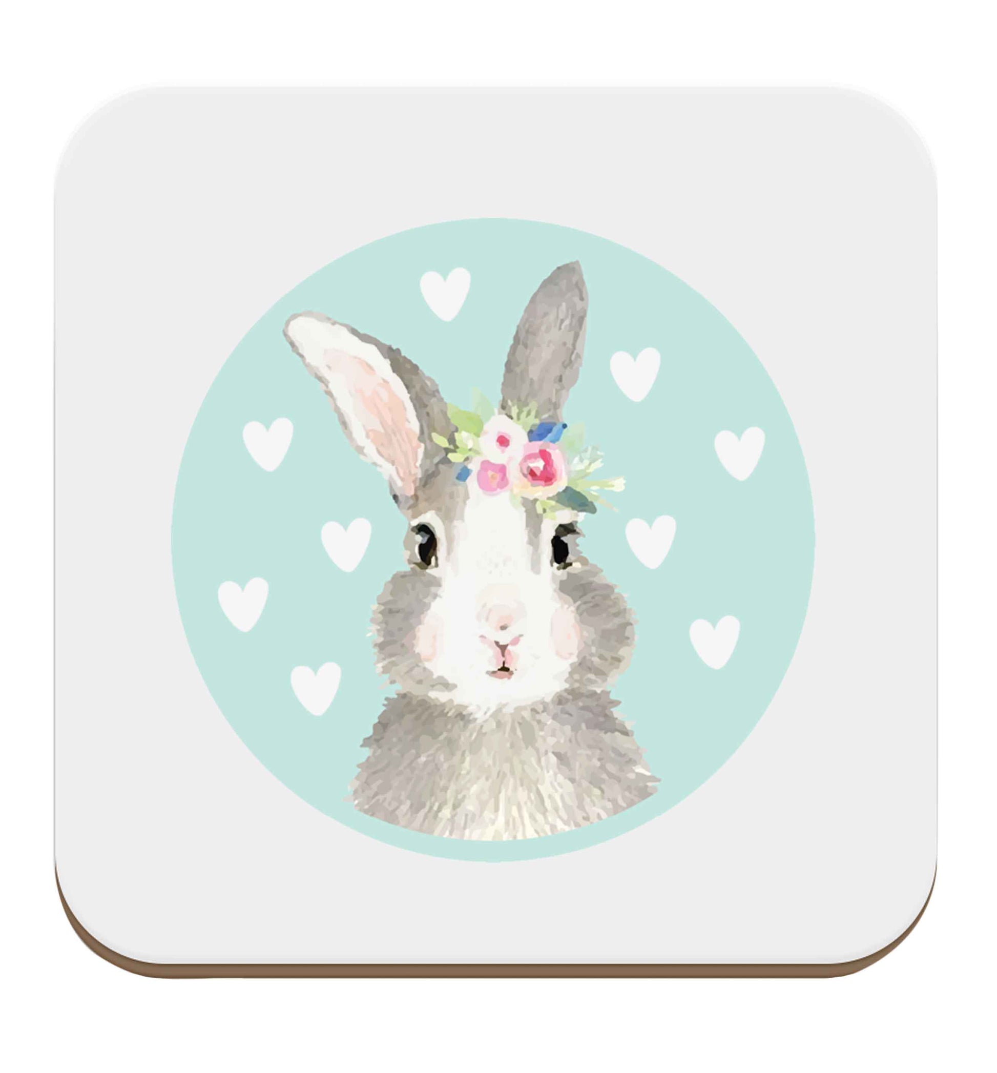 Gorgeous watercolour print for any bunny lover! Perfect for Easter and spring!  Watercolour bunny rabbit set of four coasters