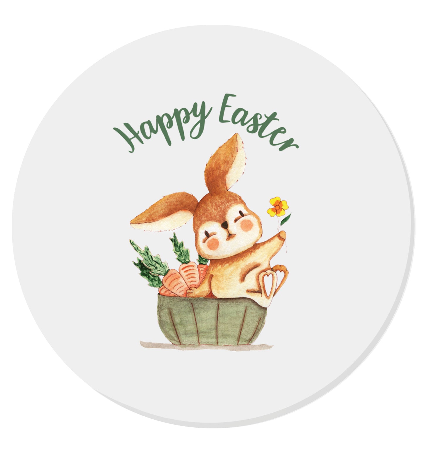 Gorgeous watercolour print for any bunny lover! Perfect for Easter and spring!  Happy Easter watercolour | Magnet