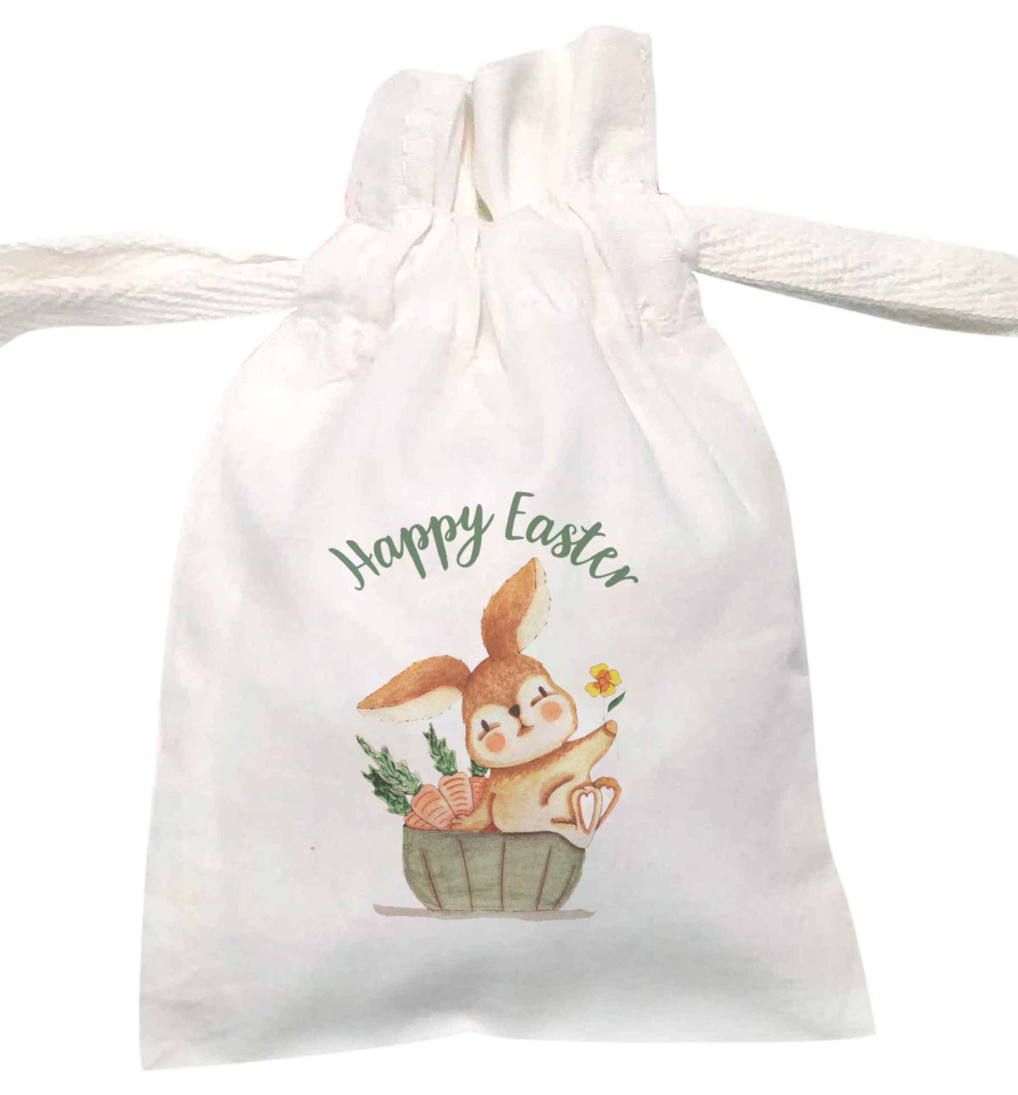 Happy Easter watercolour | XS - L | Pouch / Drawstring bag / Sack | Organic Cotton | Bulk discounts available!