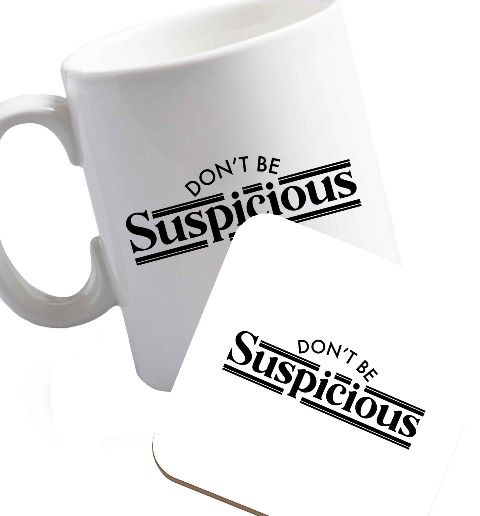 10 oz Gen Z funny viral meme    ceramic mug and coaster set right handed