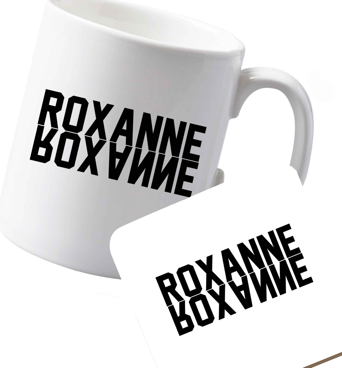 10 oz Ceramic mug and coaster Misheard song lyrics - check!    both sides