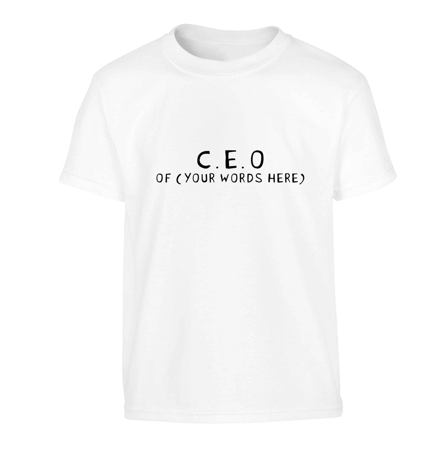 What are you president of? Personalise it here!  Children's white Tshirt 12-13 Years