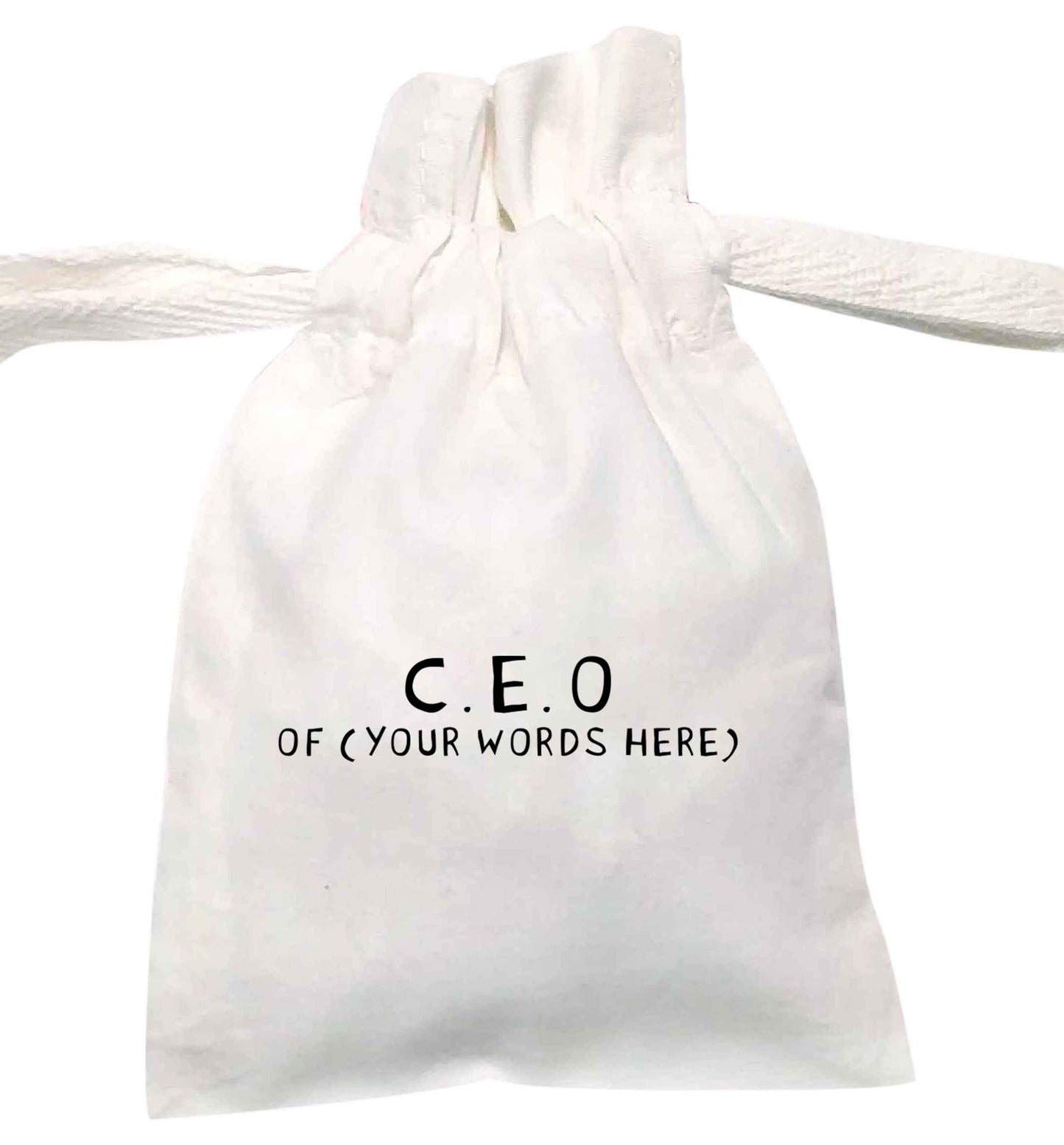Personalised CEO of... | XS - L | Pouch / Drawstring bag / Sack | Organic Cotton | Bulk discounts available!