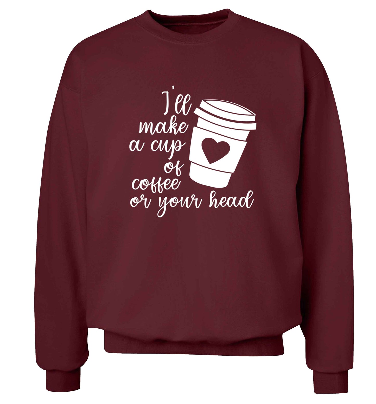 Misheard song lyrics - check!  adult's unisex maroon sweater 2XL
