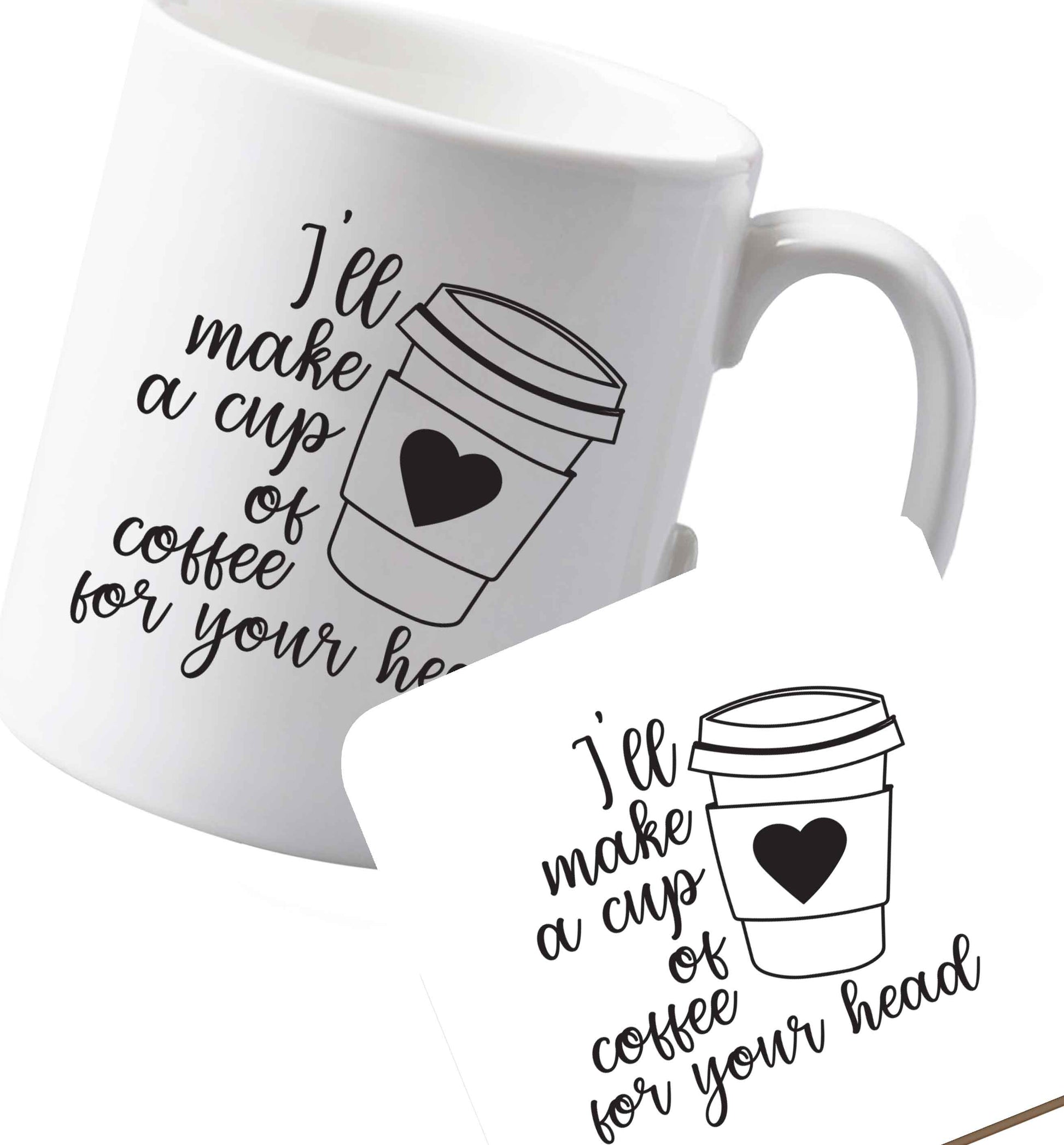 10 oz Ceramic mug and coaster Misheard song lyrics - check!    both sides